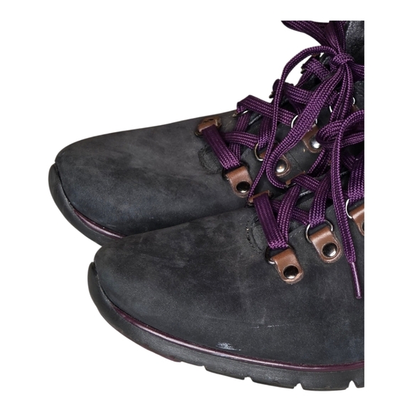 Cole Haan Women’s ZERØGRAND Waterproof Hiker Boots Black Leather Suede 9.5B - Picture 8 of 14